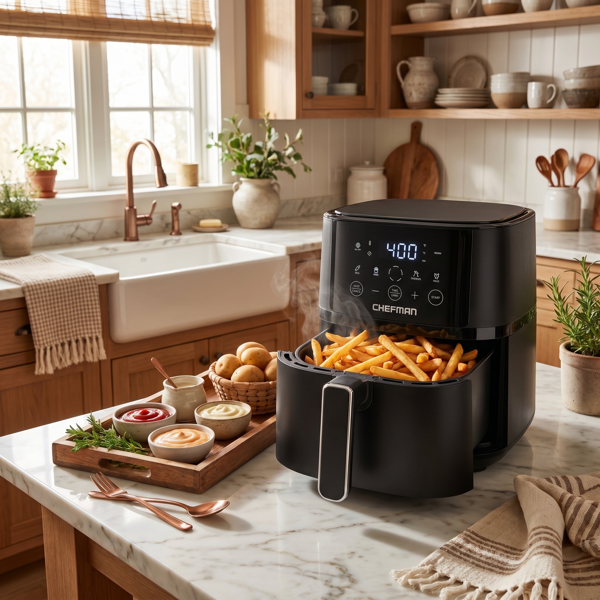 Air fryer with crispy fries